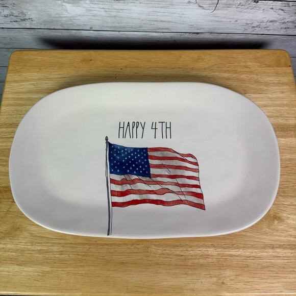 Rae Dunn Patriotic Flag Serving Platter - Picture 1 of 3